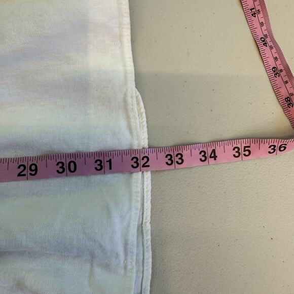 Zara Linen Mini Dress Women Size M White Tiered Beachy Coastal - Picture 8 of 8